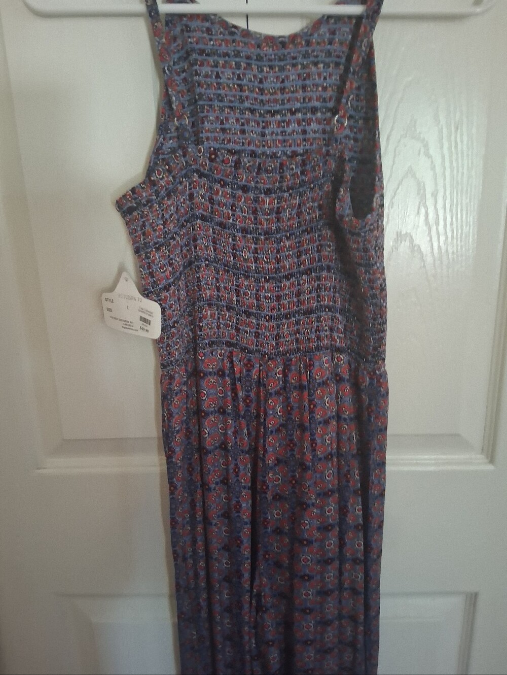 Womens Blue Printed Jumpsuit
